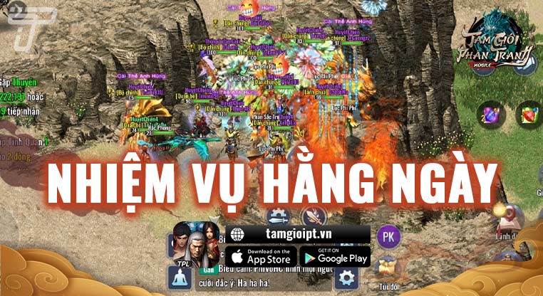 Hướng dẫn nhiệm vụ Hàng Ngày | Tam Giới Phân Tranh Mobile