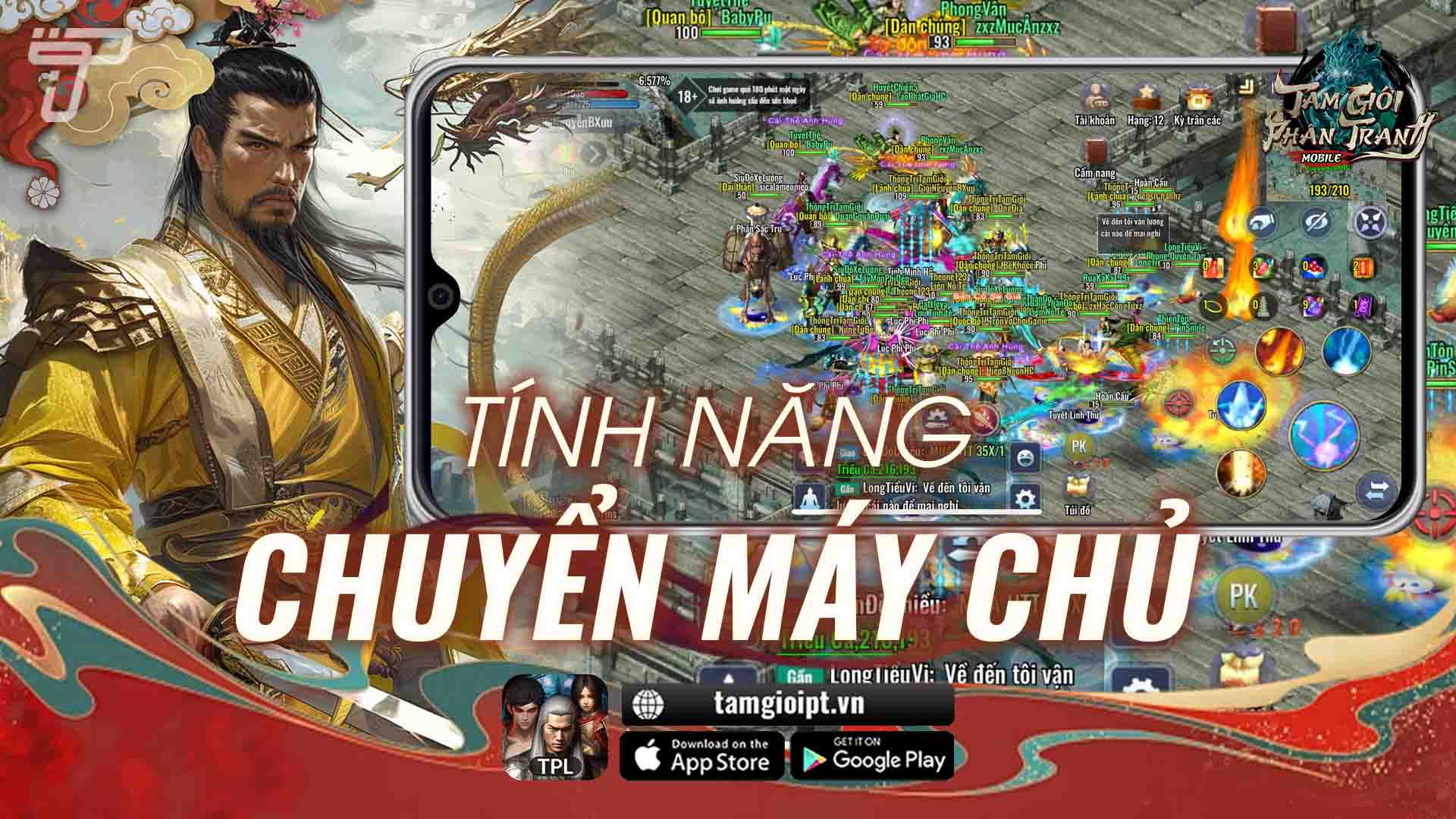 Tính năng Chuyển Máy Chủ | Tam Giới Phân Tranh Mobile