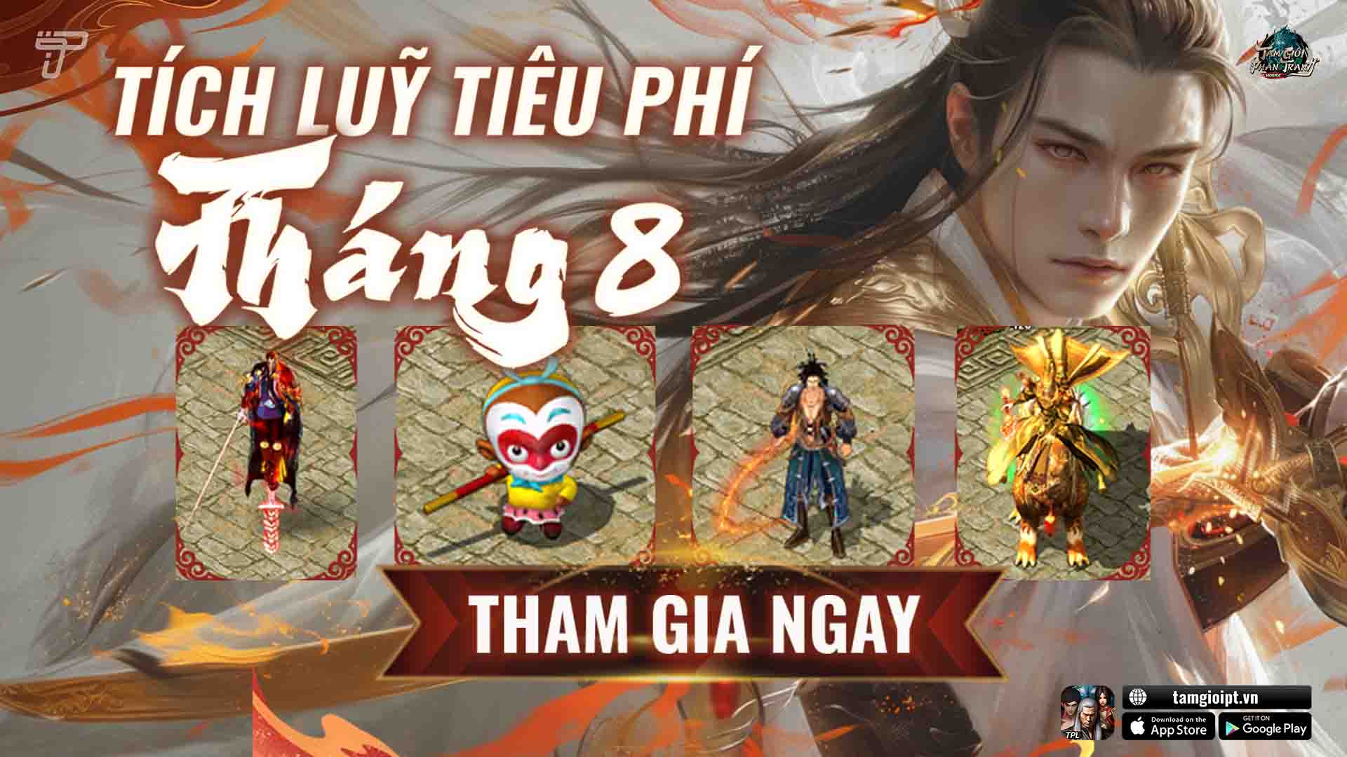 Tích Lũy Tiêu Phí Tháng 8 | Tam Giới Phân Tranh Mobile